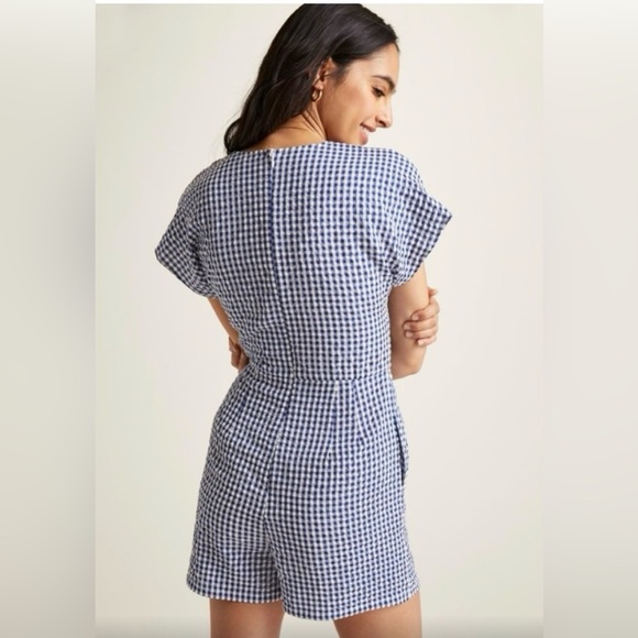 Hutch Navy and White Gingham Romper - Picture 3 of 7
